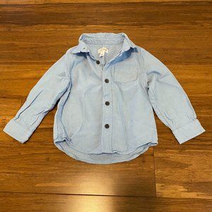 Cat & Jack Blue Button Down Shirt, Size 2T